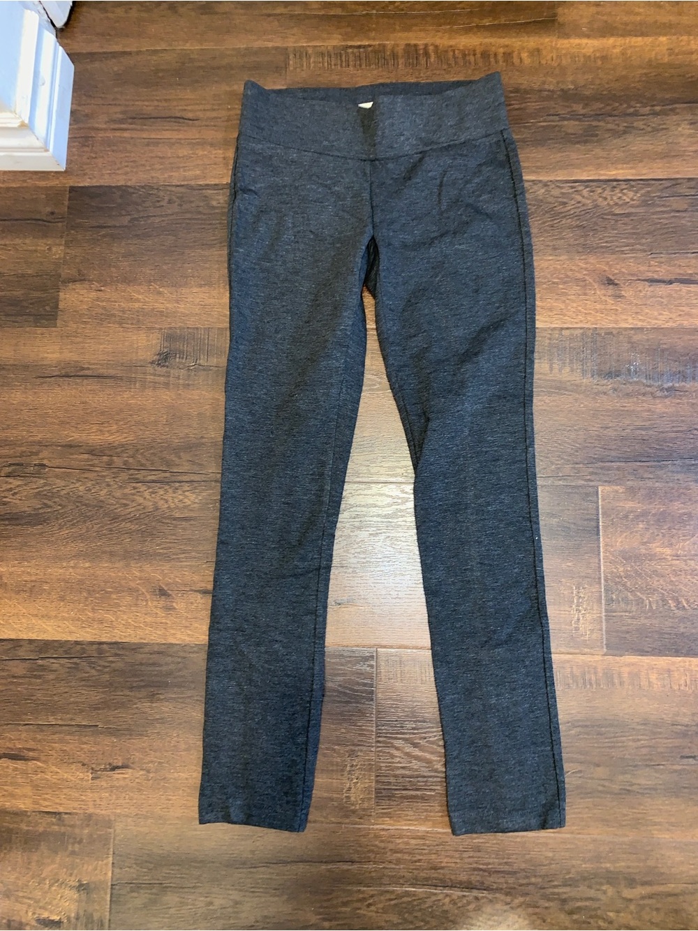 Y2K BOOM BOOM JEANS Dark Gray Leggings Sz M ZIPPER LEGS